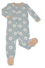 Bamboo Ruffle Footed Sleeper with 2 way Zipper