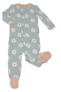 Bamboo Ruffle Footed Sleeper with 2 way Zipper
