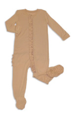 Bamboo Ruffle Footed Sleeper with 2 way Zipper