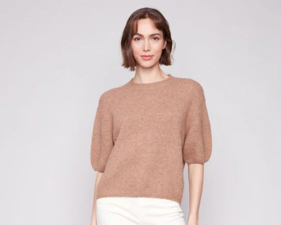 Charlie B Elbow Sleeve Sweater. C2858
