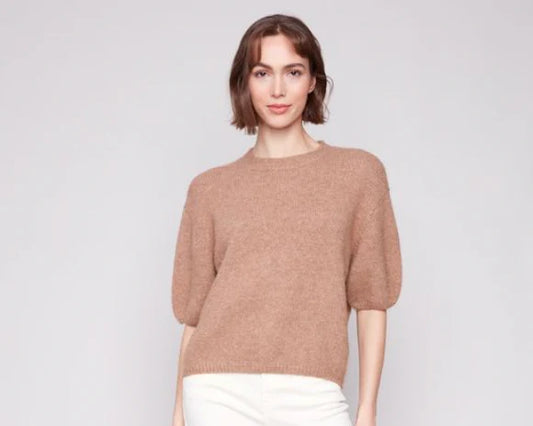 Charlie B Elbow Sleeve Sweater. C2858