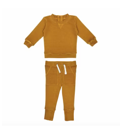 French Terry Sweatshirt & Sweatpants Butterscotch