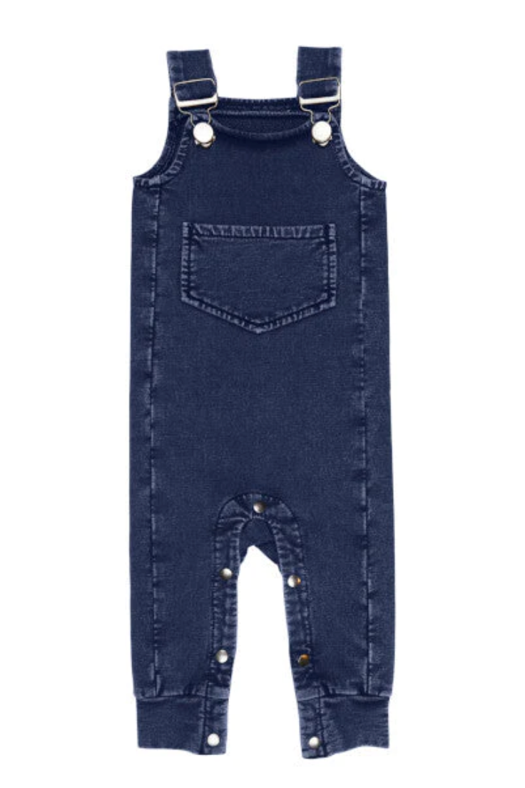 Faux Denim Overall