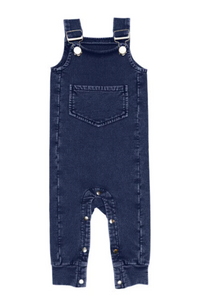 Faux Denim Overall