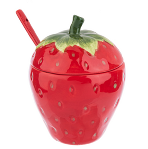 Strawberry Jar with Spoon