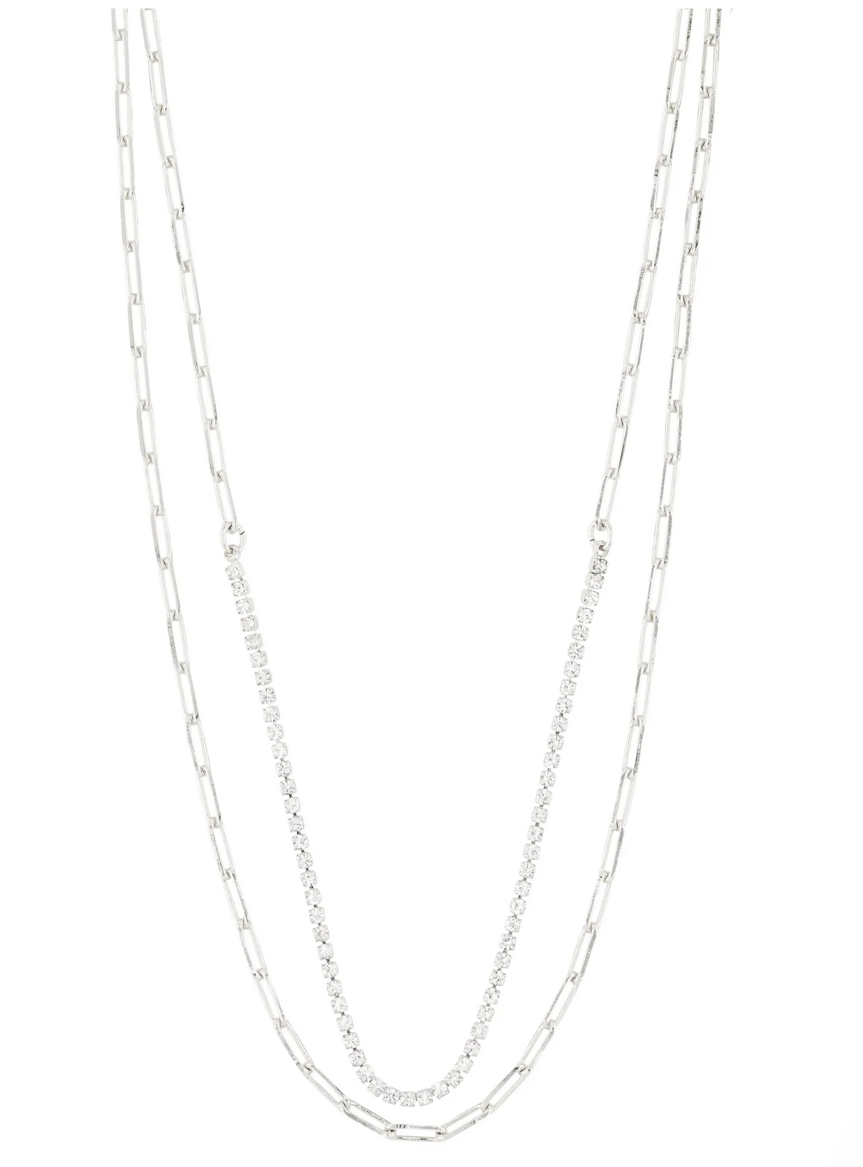 ROWAN recycled necklace 2-in-1 SILVER