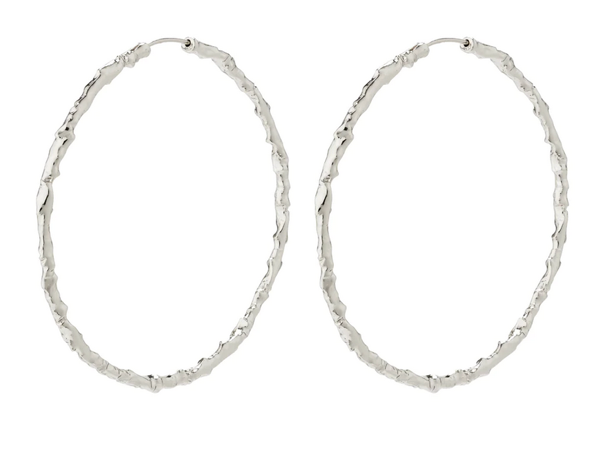 SUN recycled mega hoops SILVER