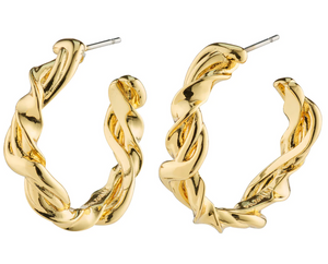 SUN recycled twisted hoops GOLD