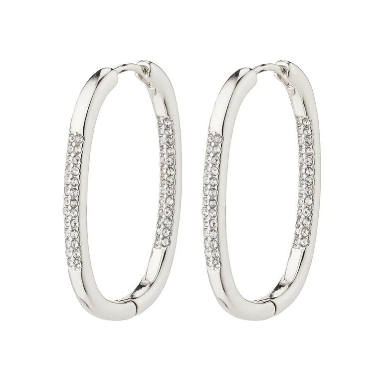STAR recycled hoops SILVER