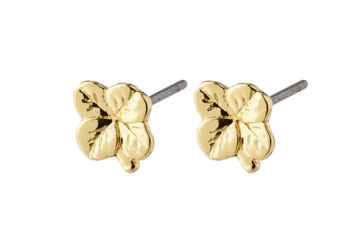 OCTAVIA recycled clover earrings GOLD