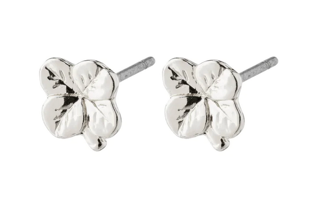 OCTAVIA recycled clover earrings SILVER