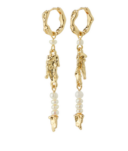 NIYA recycled freshwater pearl earrings GOLD