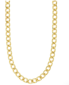 CHARM recycled curb necklace GOLD