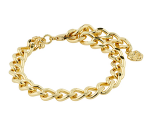 CHARM recycled curb chain bracelet GOLD