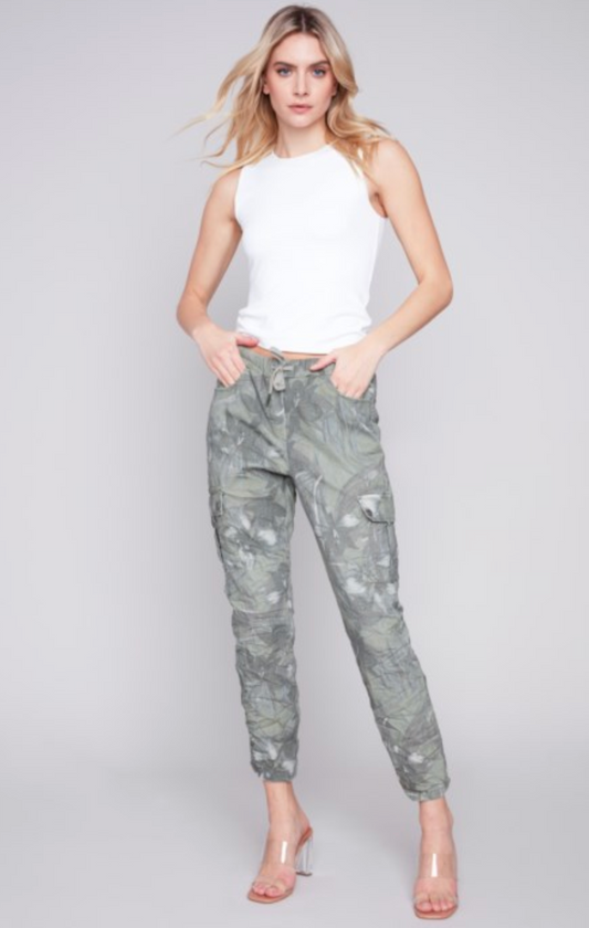 Printed Cargo Joggers C5520