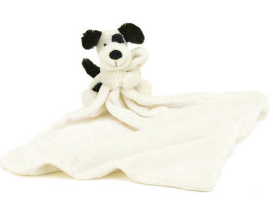 Bashful Black and Cream Puppy Soother