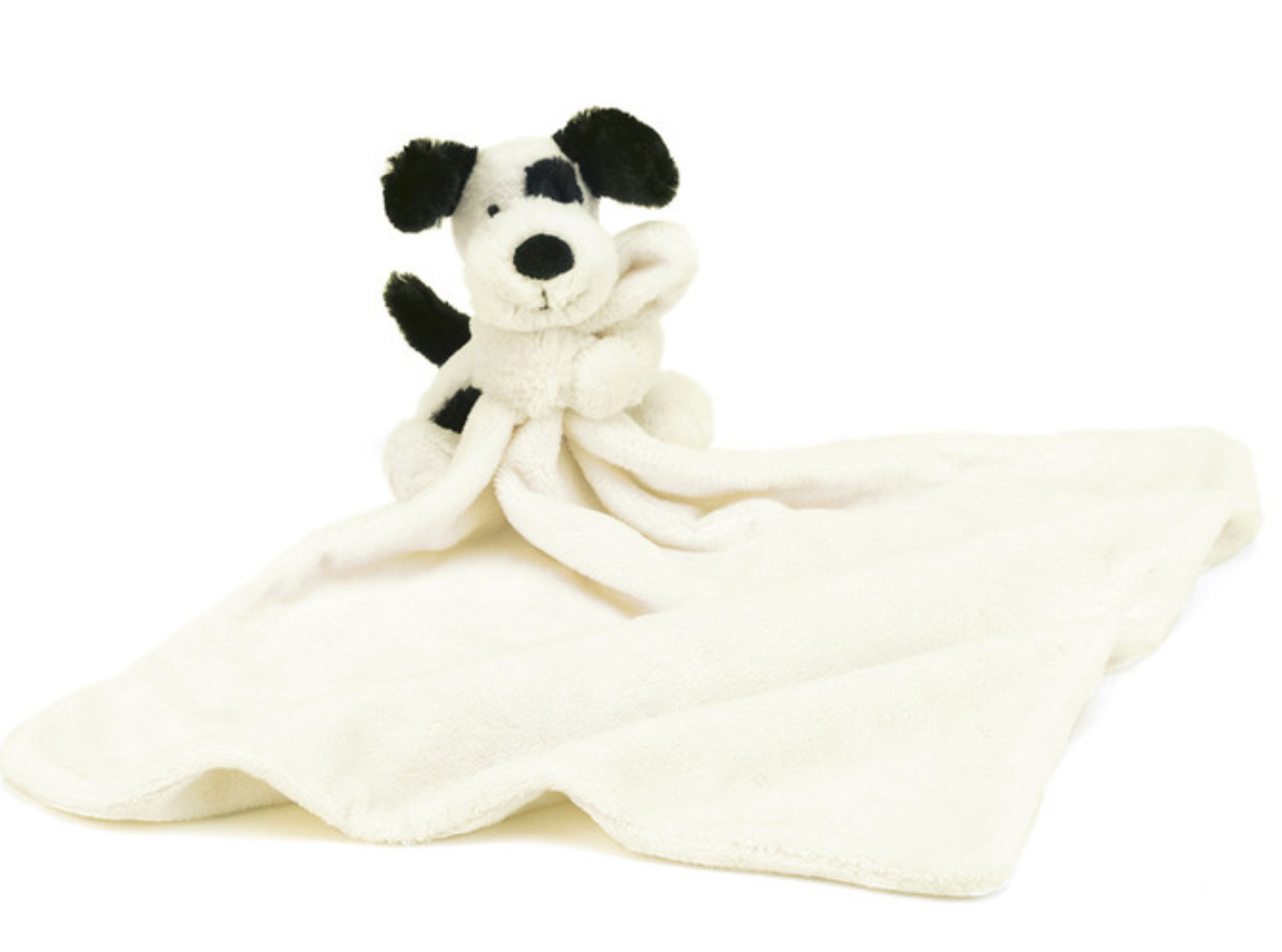 Bashful Black and Cream Puppy Soother