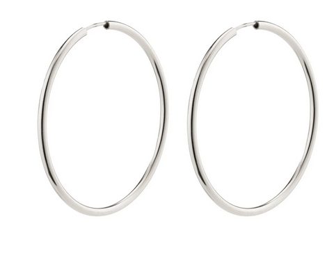 APRIL recycled medium-size hoop earrings SILVER