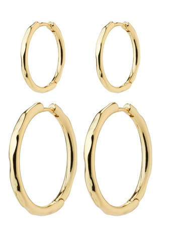 Eve Hoop Earrings Set GOLD