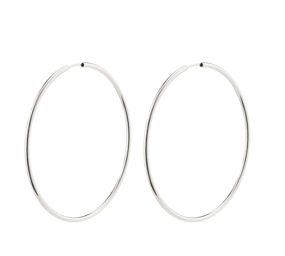 APRIL recycled large hoop earrings SILVER