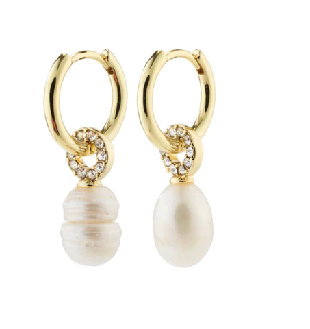 Baker Fresh Water Pearl Earrings GOLD