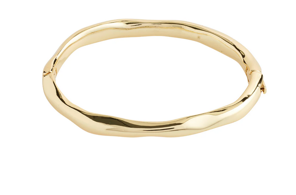 LIGHT recycled bangle gold-plated