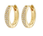 BLOOM recycled crystal hoop earrings gold-plated