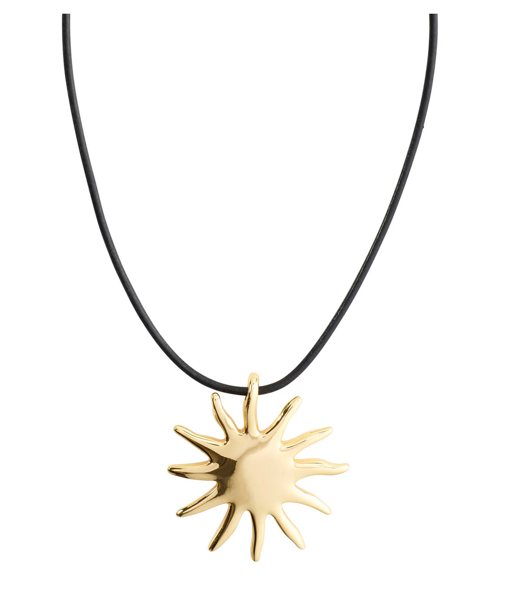 LIGHT recycled necklace gold-plated