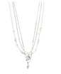 SEA necklace, 3-in-1 set, white/silver-plated