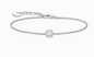 Silver bracelet with white zirconia pendant A2156-051-14-L19V