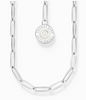 Member Charm necklace with white Charmista disc silver