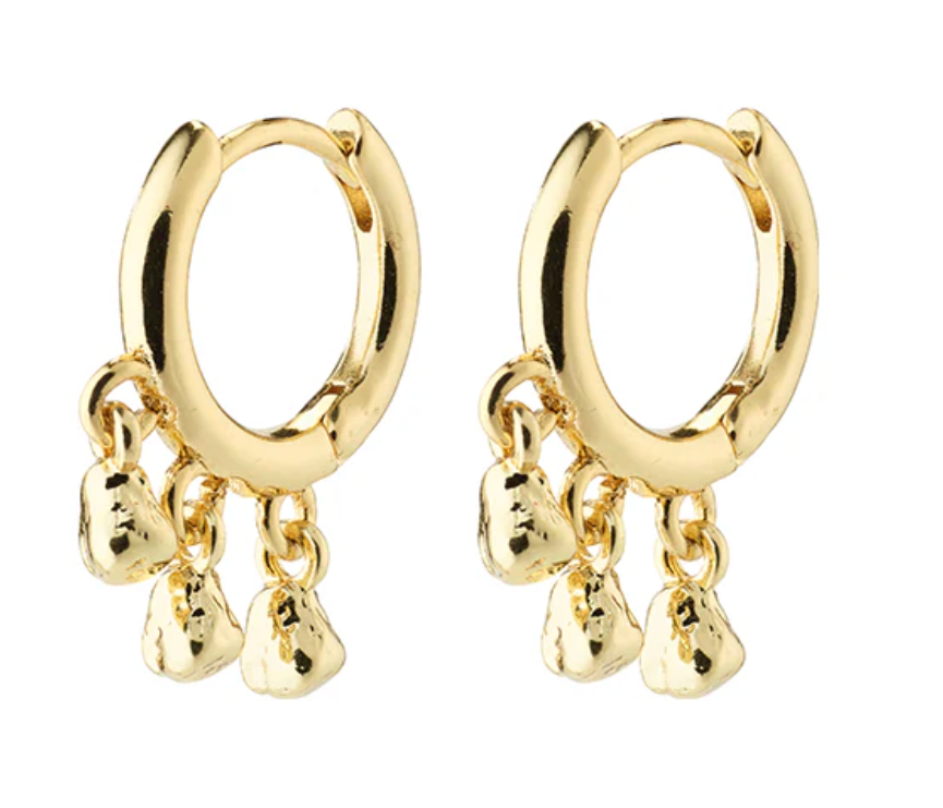 HALLIE hoop earrings gold-plated