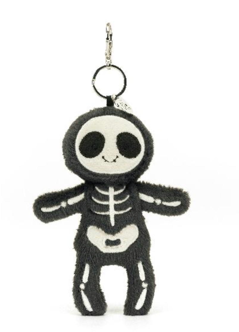 Skeleton Bob Bag Charm Jellycat