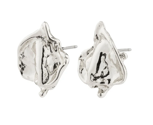 Lavender Stud Earrings Silver