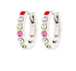 Kleopratra Gem Huggies Silver Plated