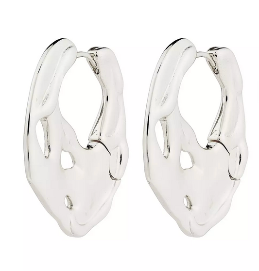 Dawn Hoop Earrings Silver Plated