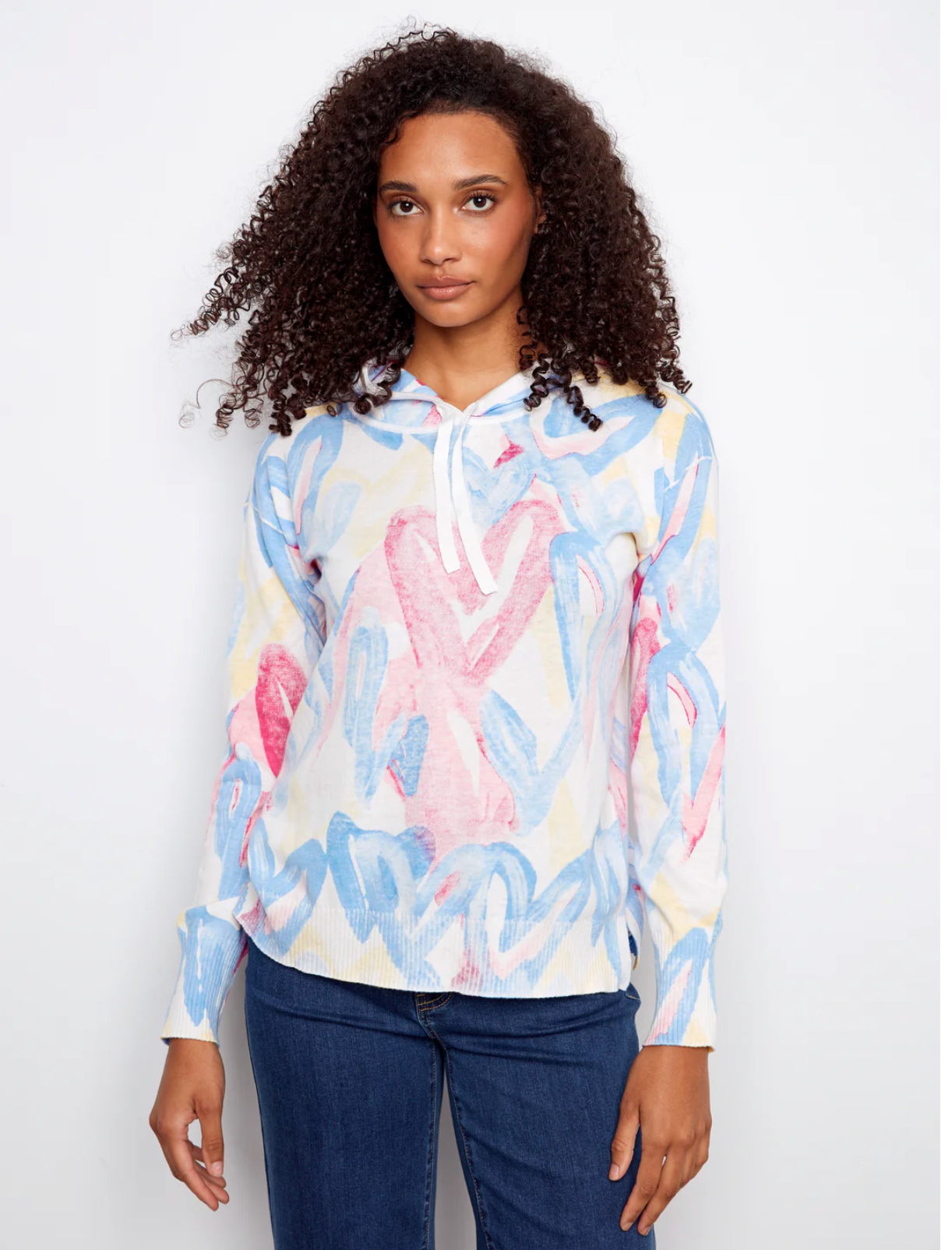 Reverse Rainbow Print Hoodie C2616RR/261B