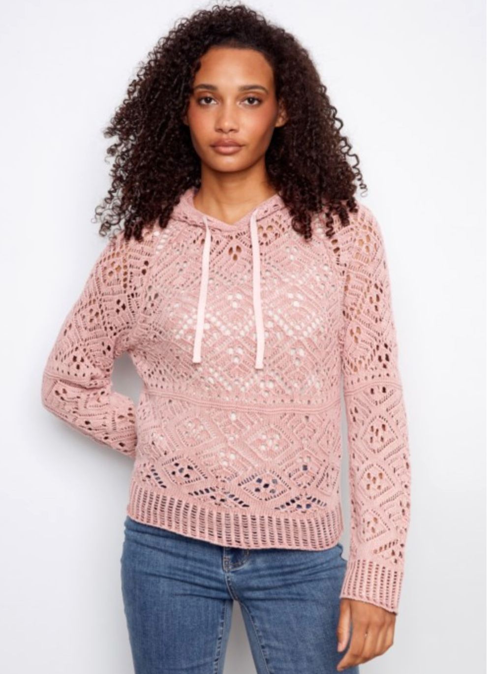 Carnation Cotton Crochet Sweater C2949-495D