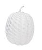 White Swirl Glass Pumpkin