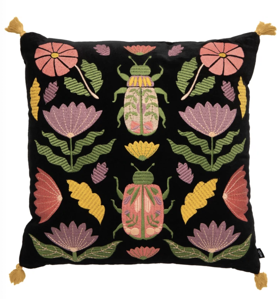 Amulet Embroidered Throw Pillow