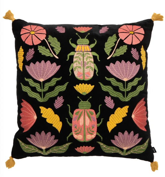 Amulet Embroidered Throw Pillow
