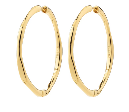 Recycled Texture hoop earring