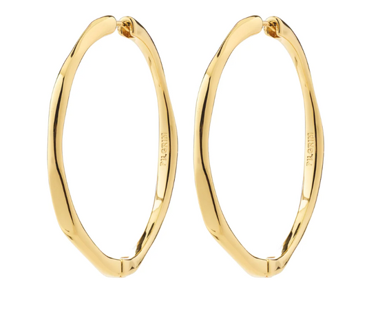 Recycled Texture hoop earring