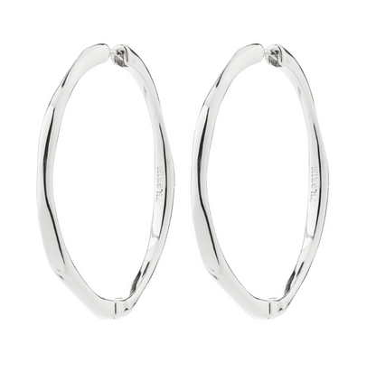 Recycled Texture hoop earring