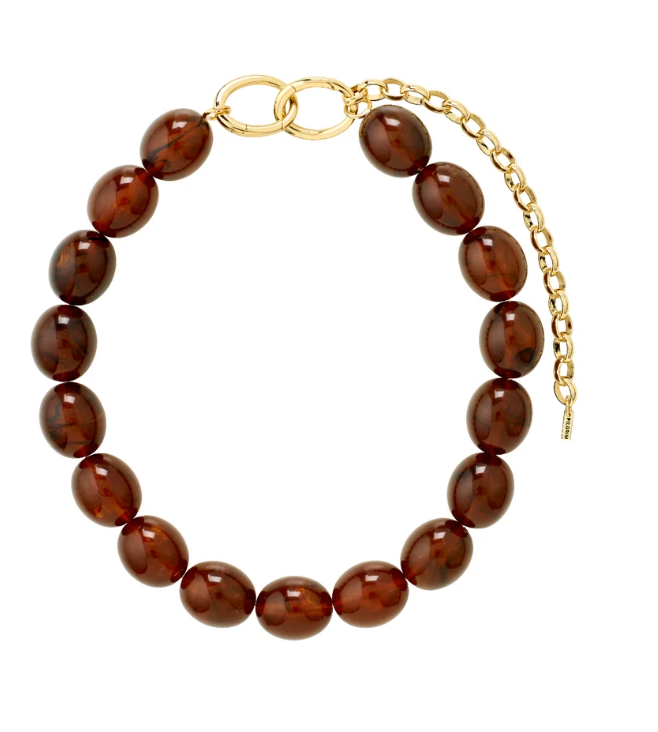 Still recycled necklace beaded