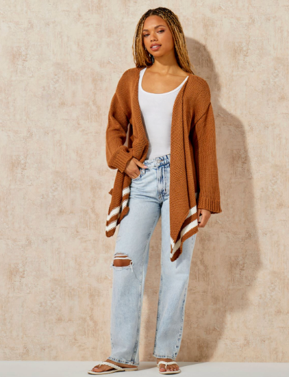 Cotton Blend Chunky Cardigan