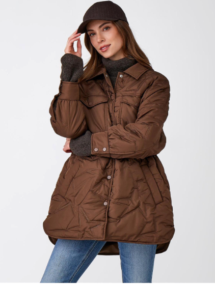 Puffer Jacket, Brown