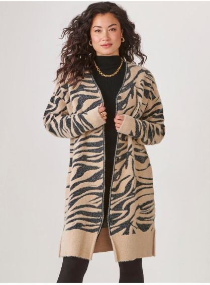 Zebra Print Cardigan