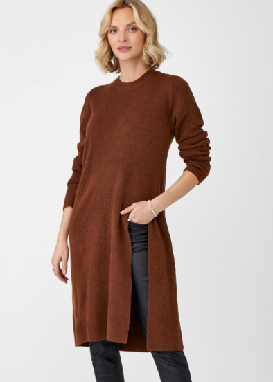 Crew Tunic, Dark Brown