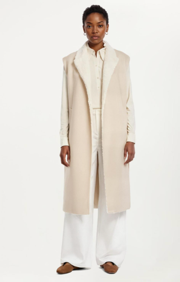 Reversible Longline Sherpa Vest